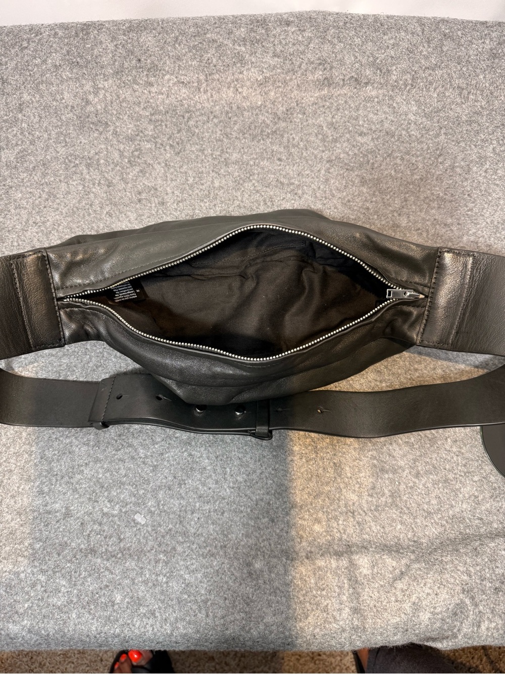 COS Black Leather Crescent Sling Crossbody Shoulder Bag - Picture 9 of 14
